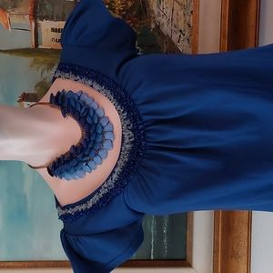 Beaded Jewel-Neckline Top